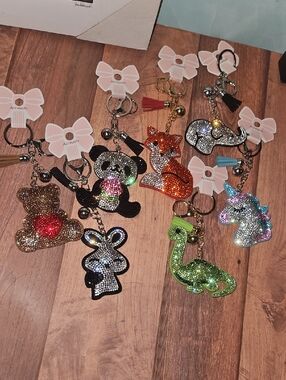 Sparkling Animal Rhinestone Keychains